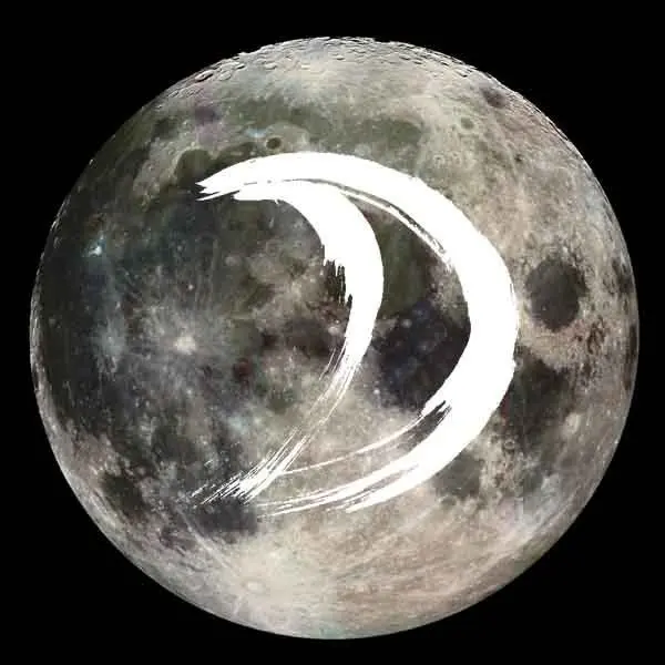 The moon and its glyph.