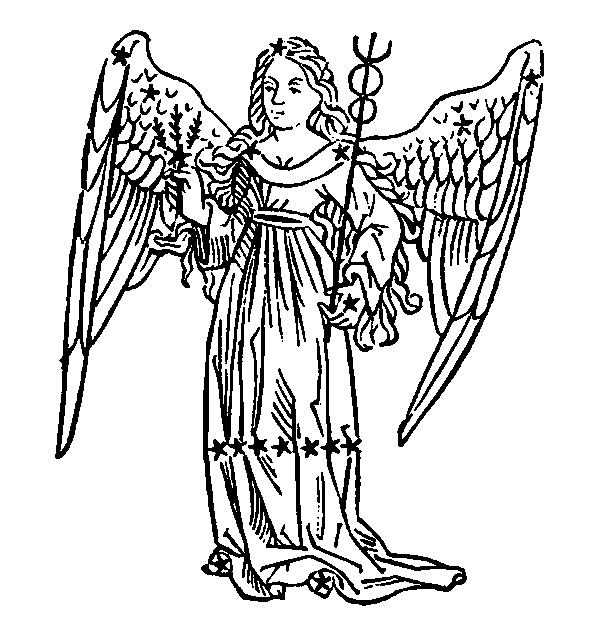 Virgo — Maiden. Illustration from a 1482 edition of Poeticon Astronomicon, attributed to Hyginus.