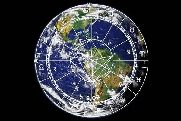 The 2017 World Horoscope over Earth.