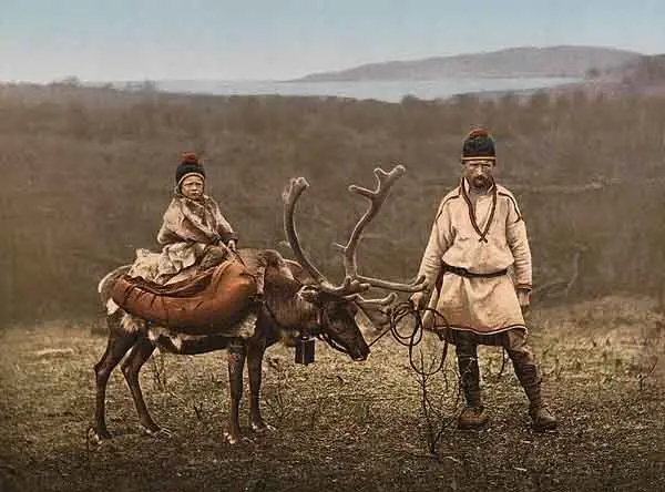 Saami in Finnmark, Norway, c. 1900.