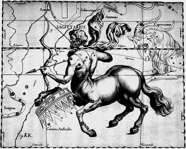 Sagittarius, by Hevelius.