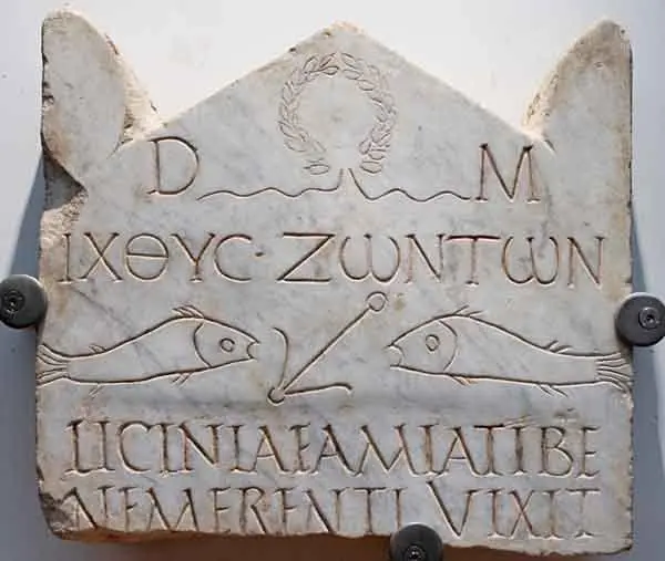 Ichtys funerary stele, from the early 3rd century CE.