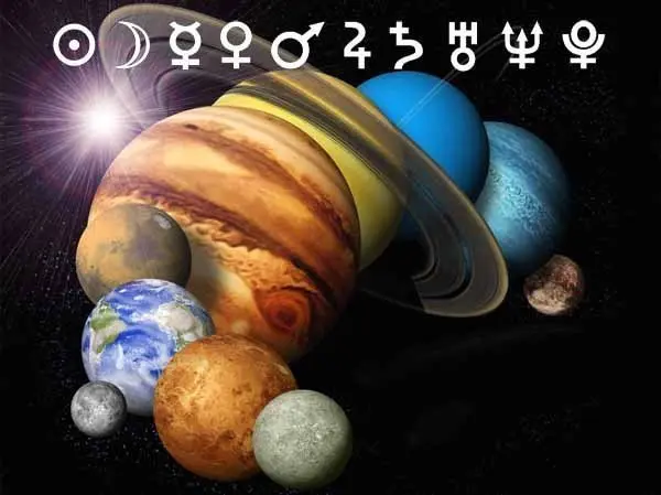 The planets in the horoscope.